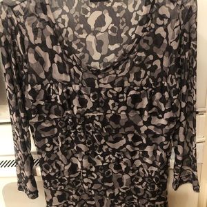 Sheer lined ruffle Dressy Top